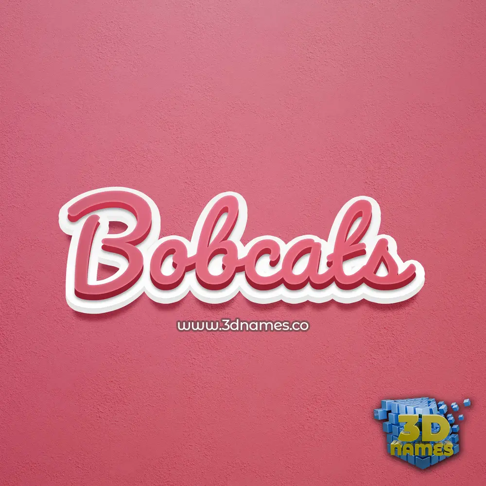 bobcats in Red Scribble style - 3D name wallpaper