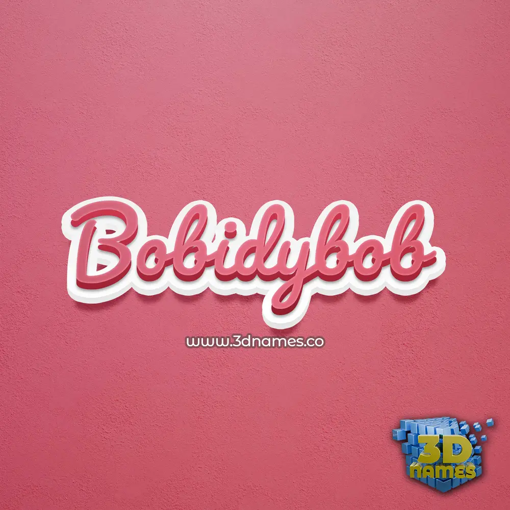 bobidybob in Red Scribble style - 3D name wallpaper