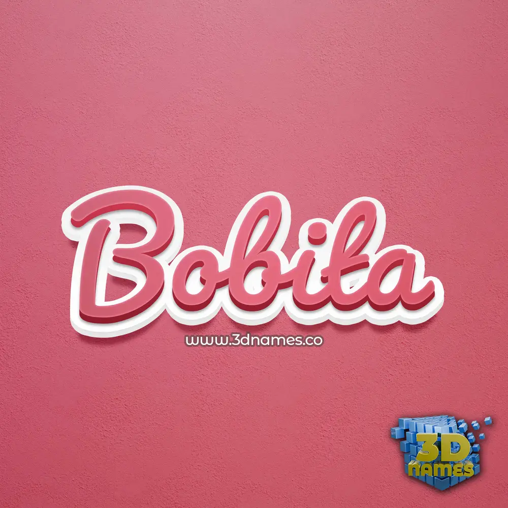 bobita in Red Scribble style - 3D name wallpaper