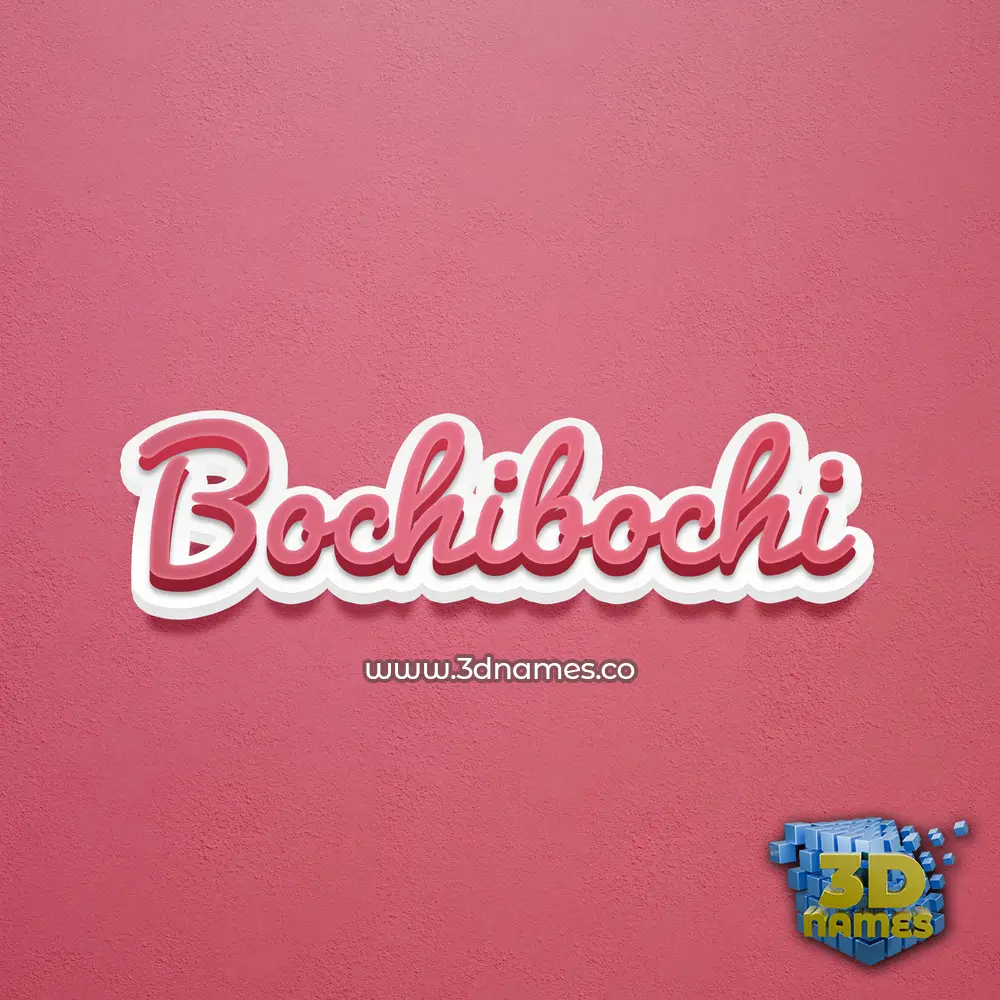 bochibochi in Red Scribble style - 3D name wallpaper