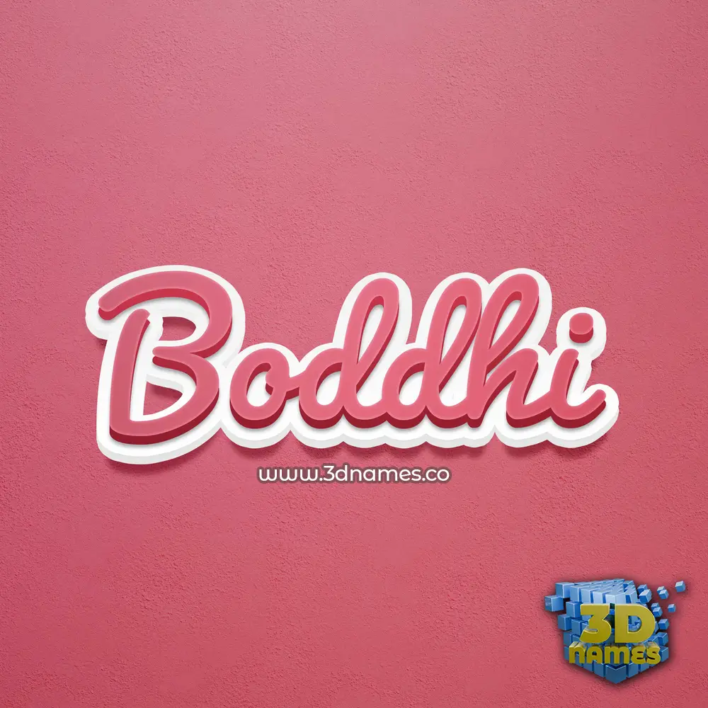 boddhi in Red Scribble style - 3D name wallpaper