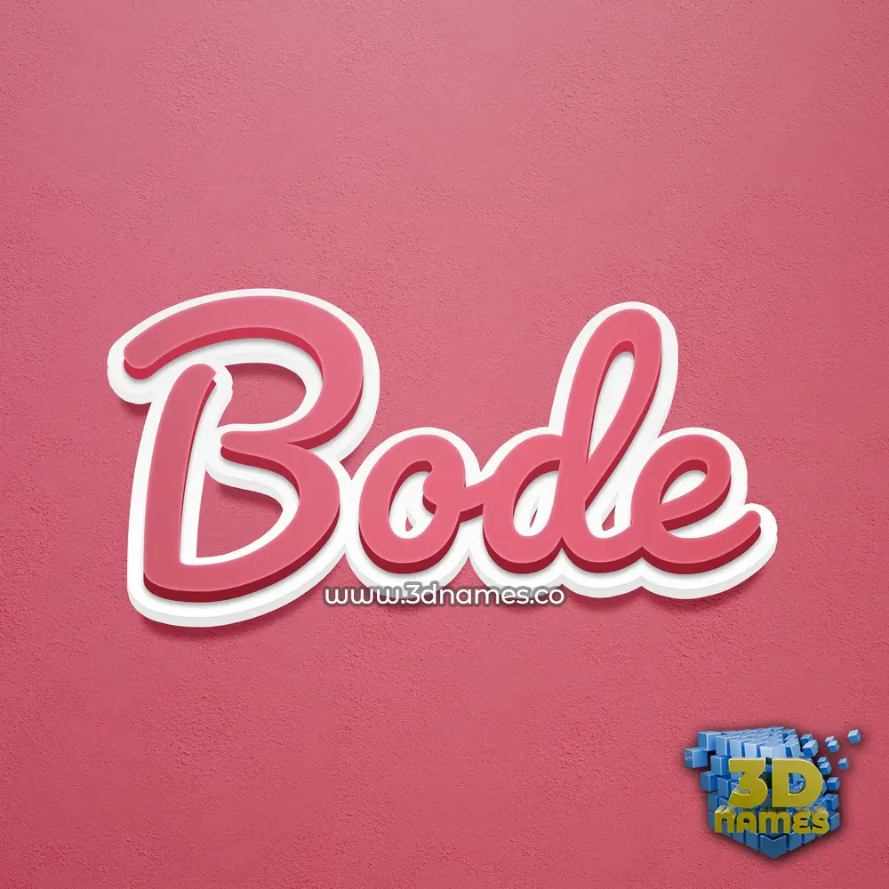 bode in Red Scribble style - 3D name wallpaper