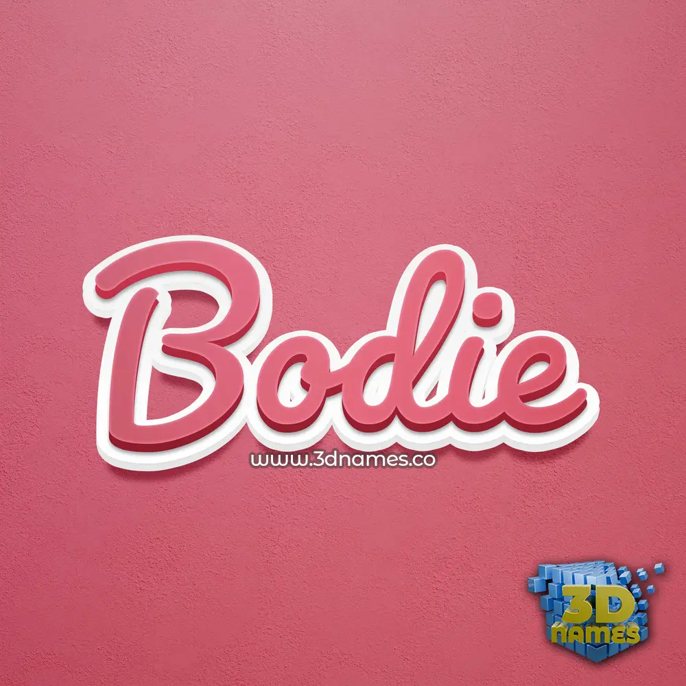 bodie in Red Scribble style - 3D name wallpaper