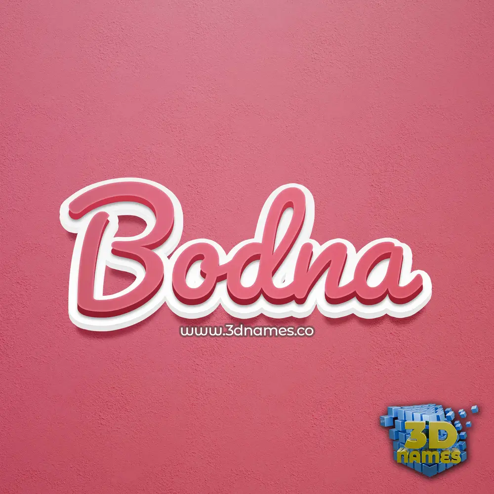 bodna in Red Scribble style - 3D name wallpaper