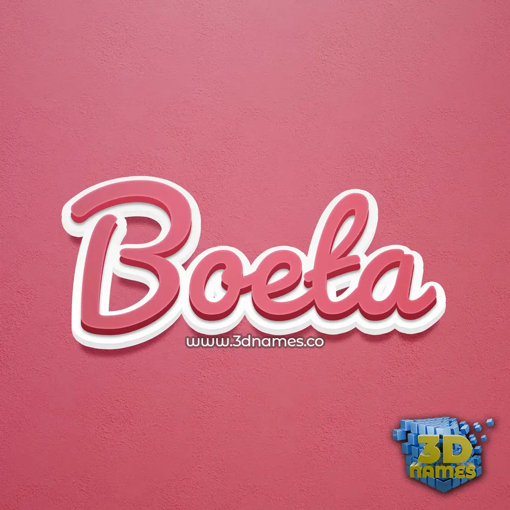 boeta in Red Scribble style - 3D name wallpaper