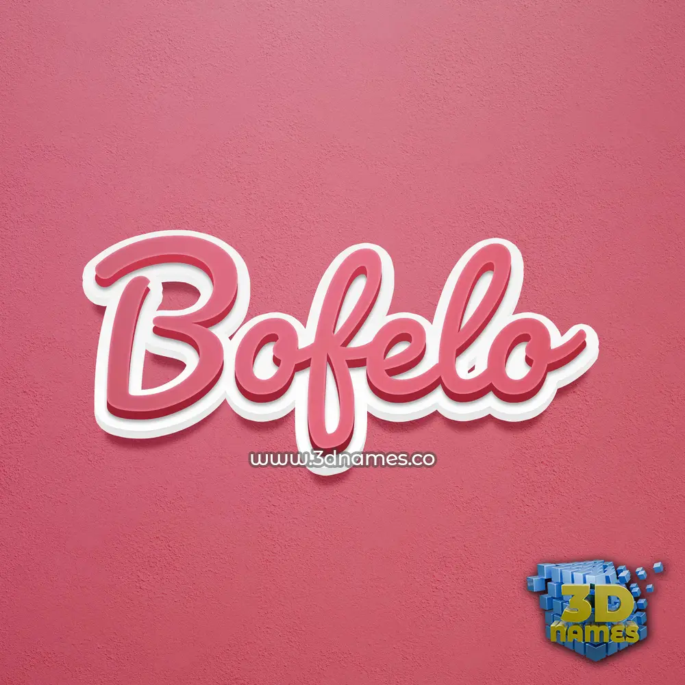 bofelo in Red Scribble style - 3D name wallpaper