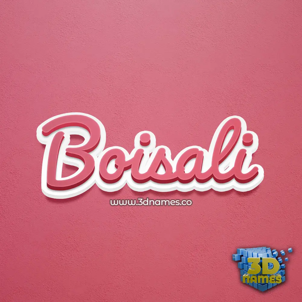 boisali in Red Scribble style - 3D name wallpaper