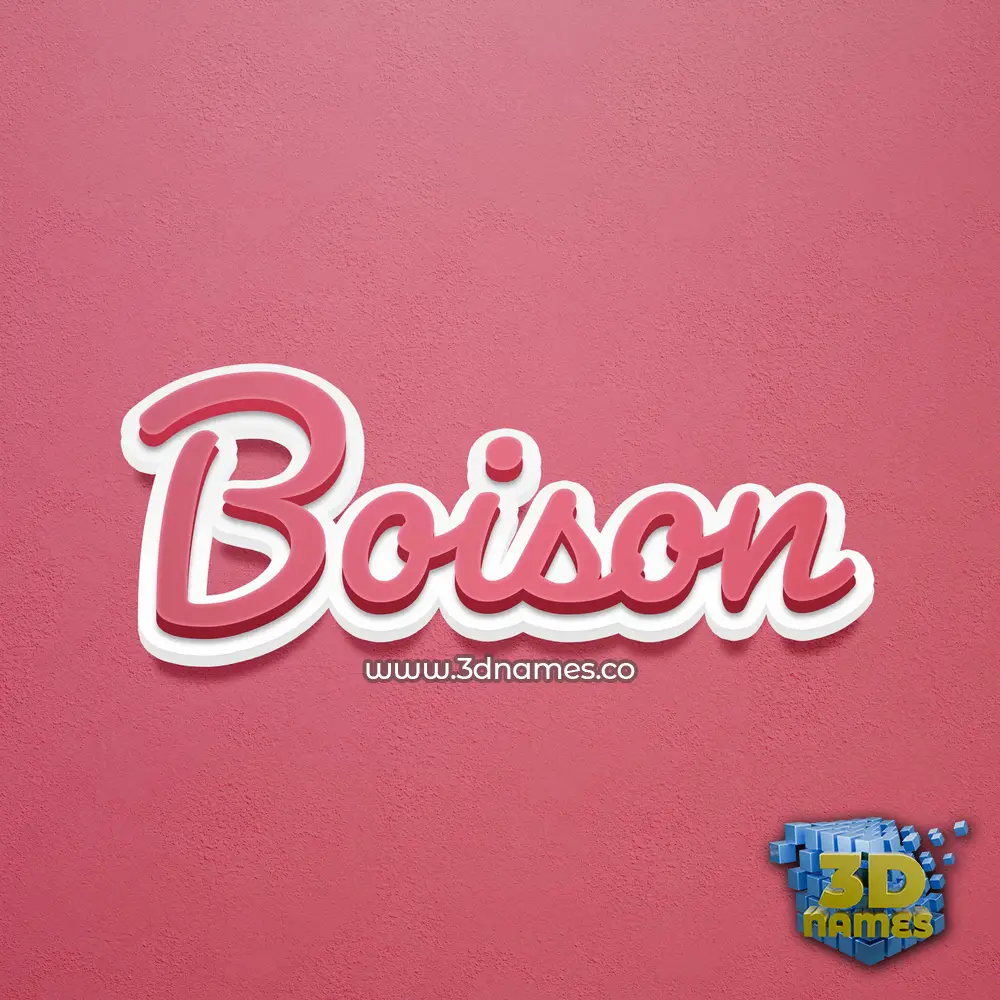 boison in Red Scribble style - 3D name wallpaper
