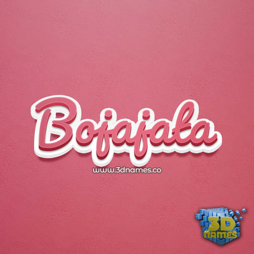 bojajata in Red Scribble style - 3D name wallpaper