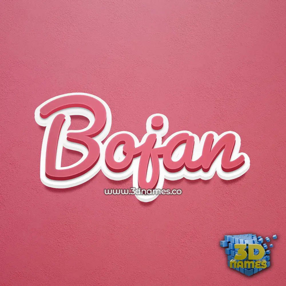 bojan in Red Scribble style - 3D name wallpaper