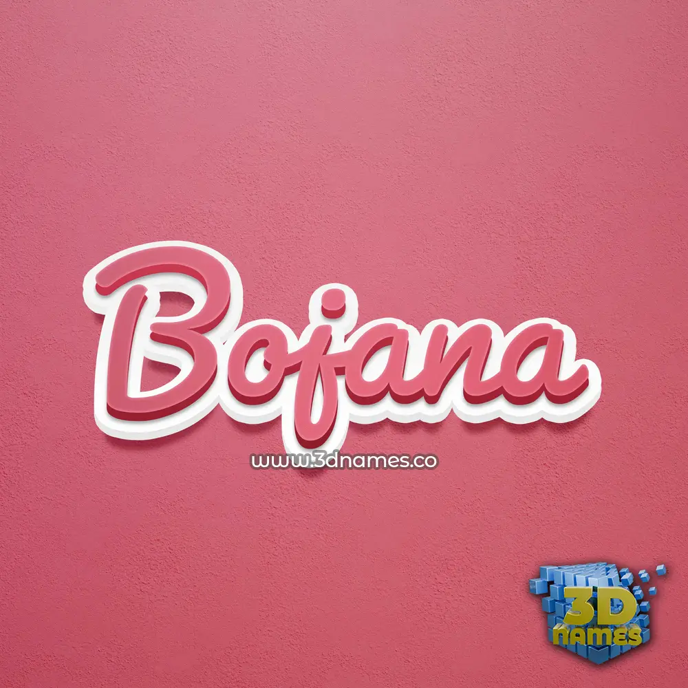 bojana in Red Scribble style - 3D name wallpaper