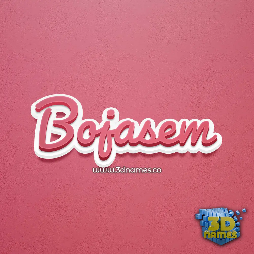 bojasem in Red Scribble style - 3D name wallpaper