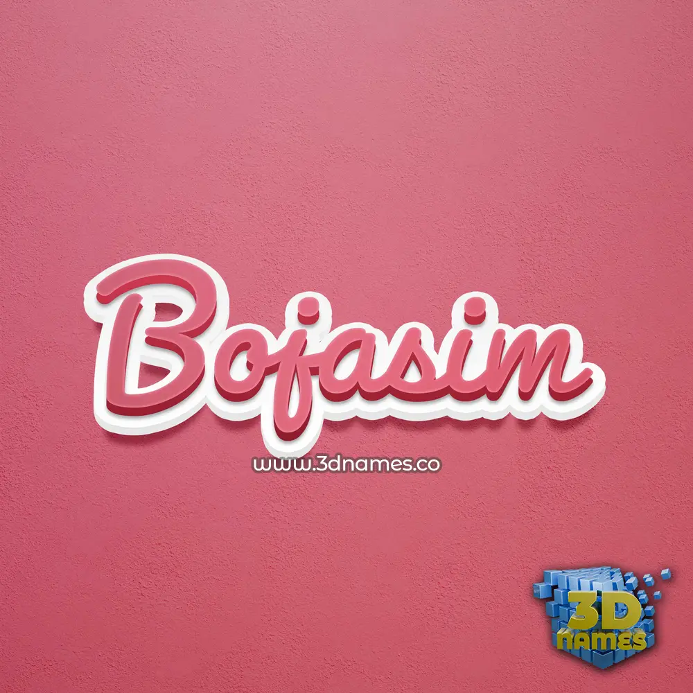 bojasim in Red Scribble style - 3D name wallpaper