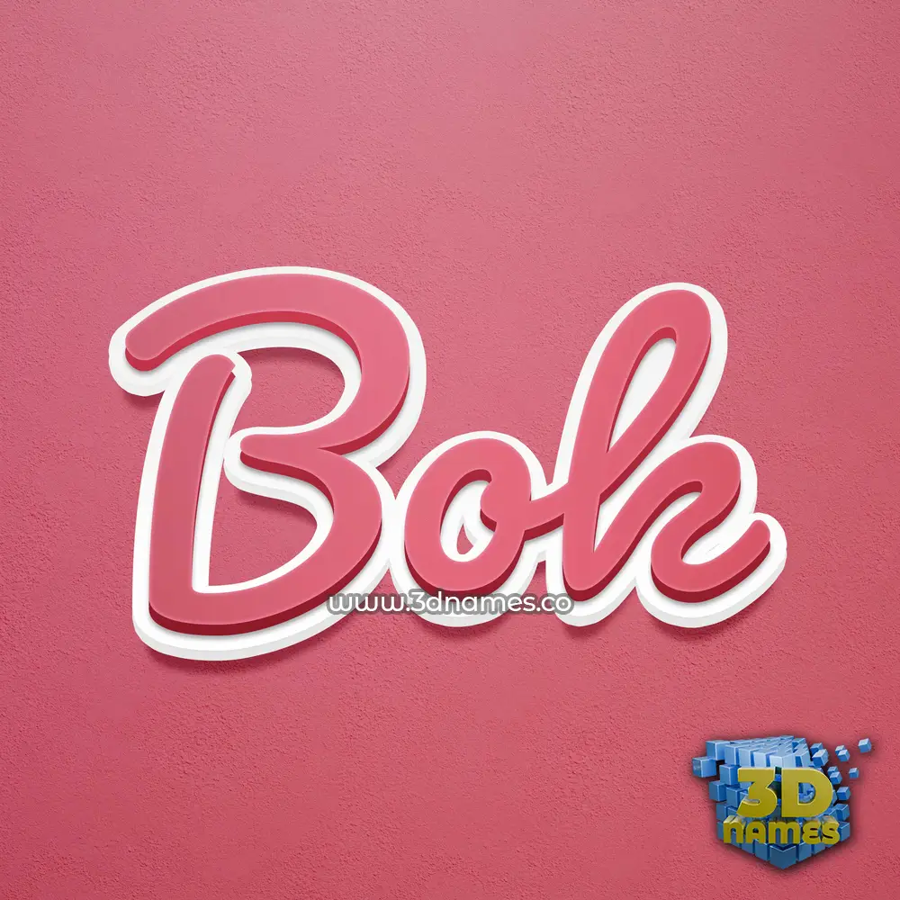 bok in Red Scribble style - 3D name wallpaper