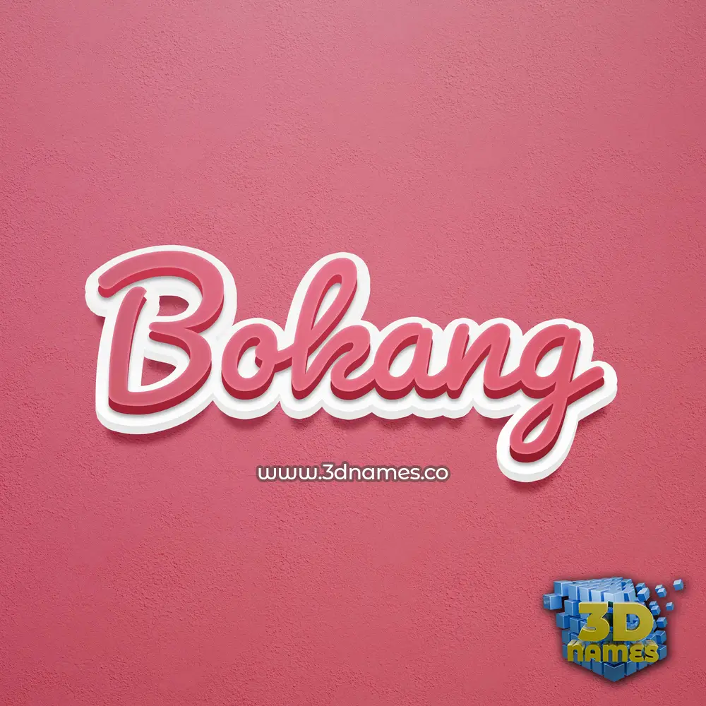 bokang in Red Scribble style - 3D name wallpaper