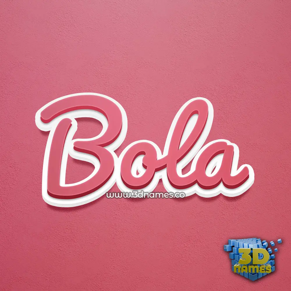 bola in Red Scribble style - 3D name wallpaper