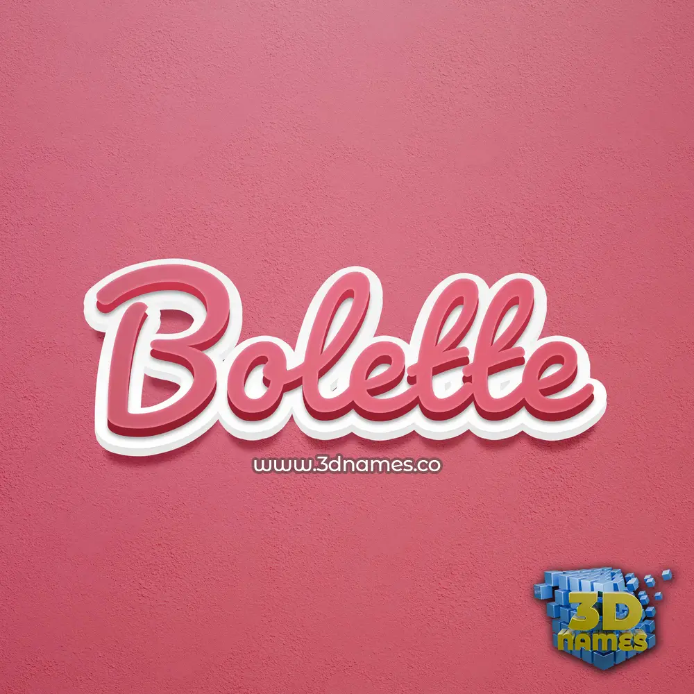 bolette in Red Scribble style - 3D name wallpaper