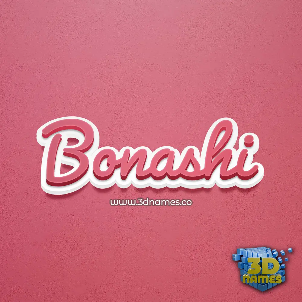 bonashi in Red Scribble style - 3D name wallpaper