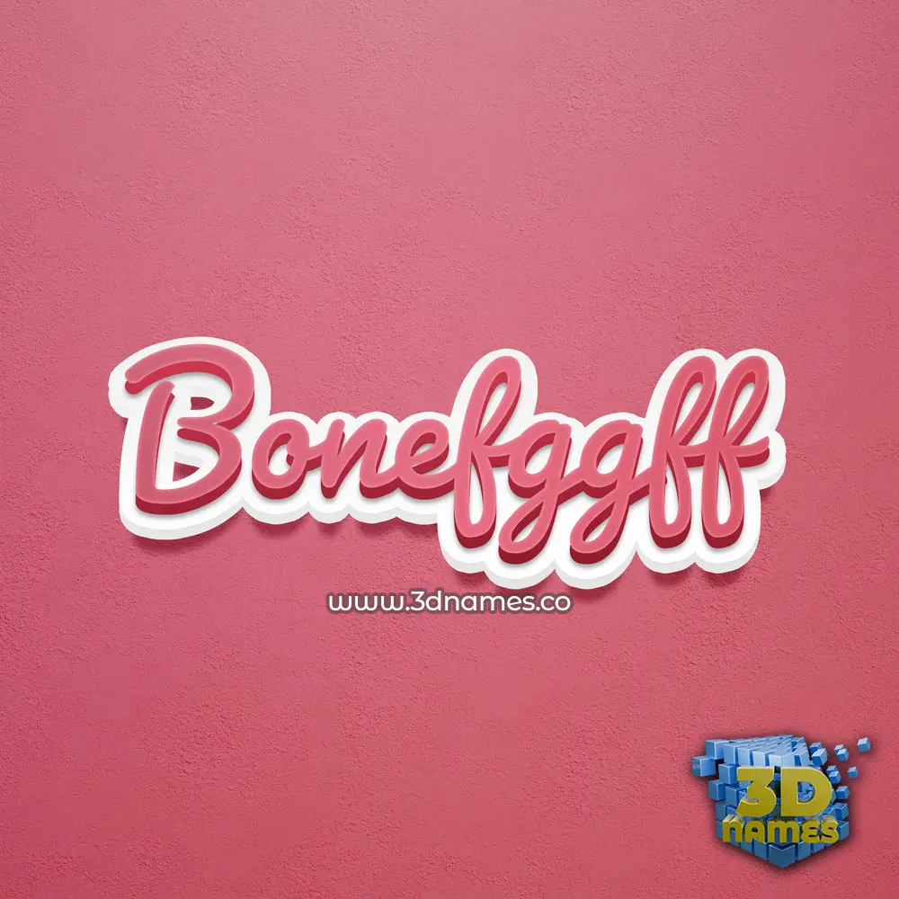 bonefggff in Red Scribble style - 3D name wallpaper