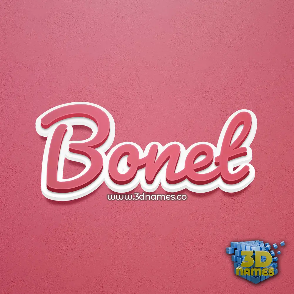 bonet in Red Scribble style - 3D name wallpaper