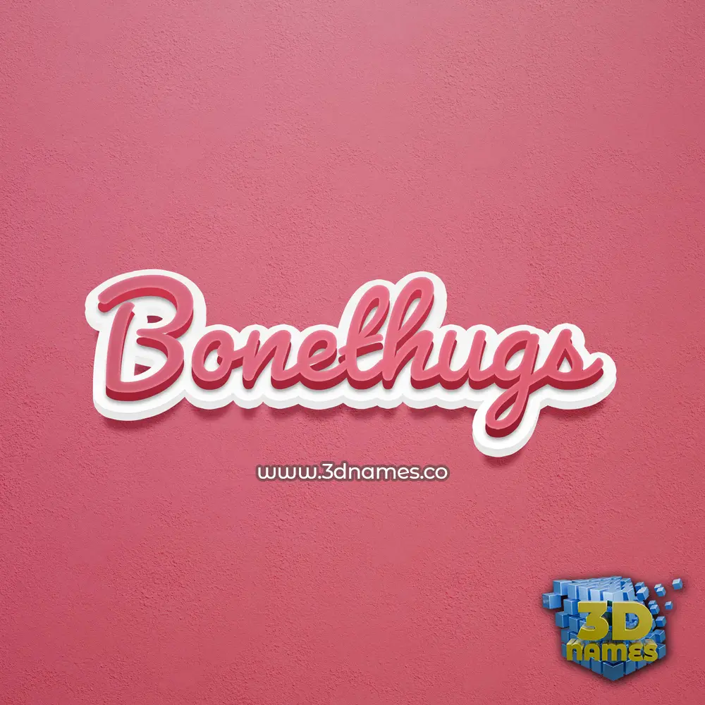 bonethugs in Red Scribble style - 3D name wallpaper