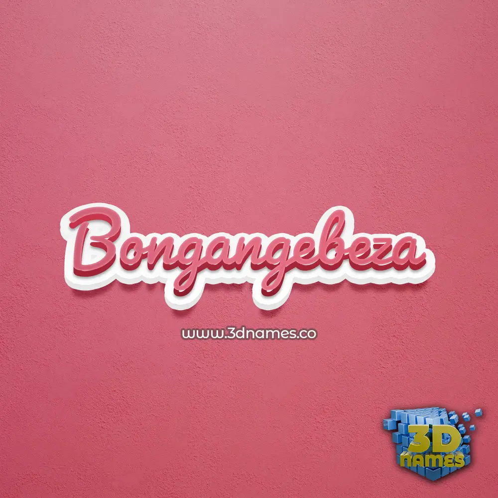 bongangebeza in Red Scribble style - 3D name wallpaper