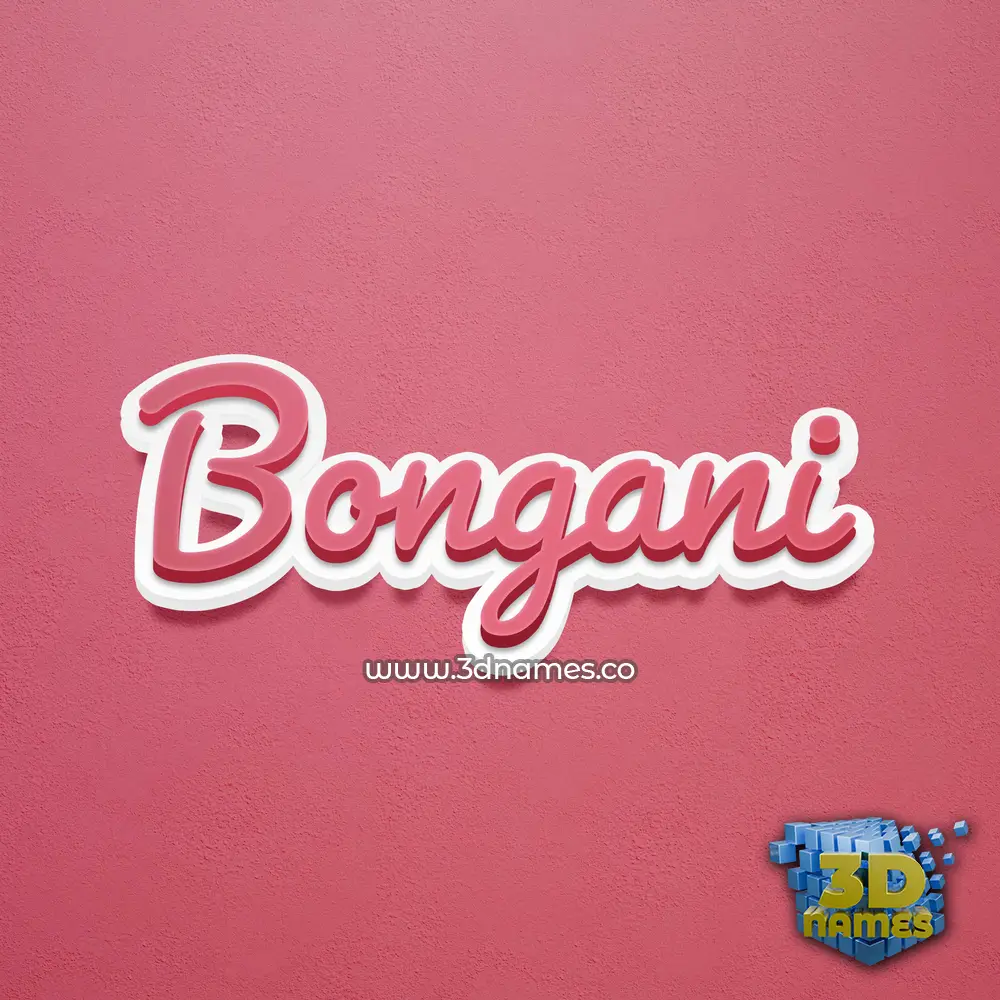 bongani in Red Scribble style - 3D name wallpaper
