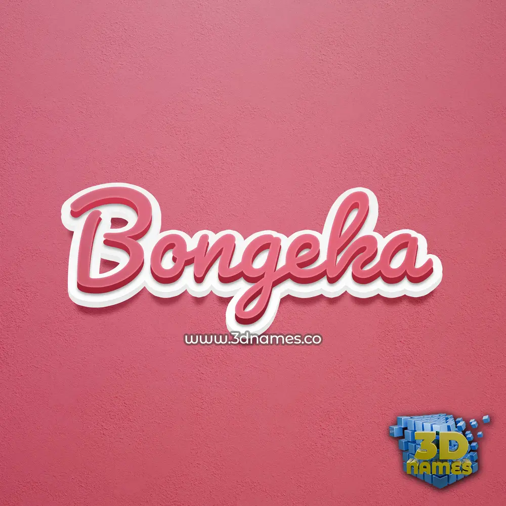 bongeka in Red Scribble style - 3D name wallpaper