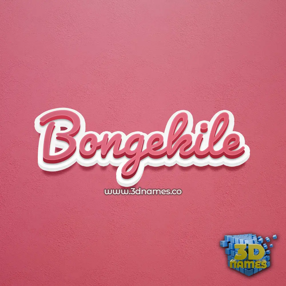 bongekile in Red Scribble style - 3D name wallpaper