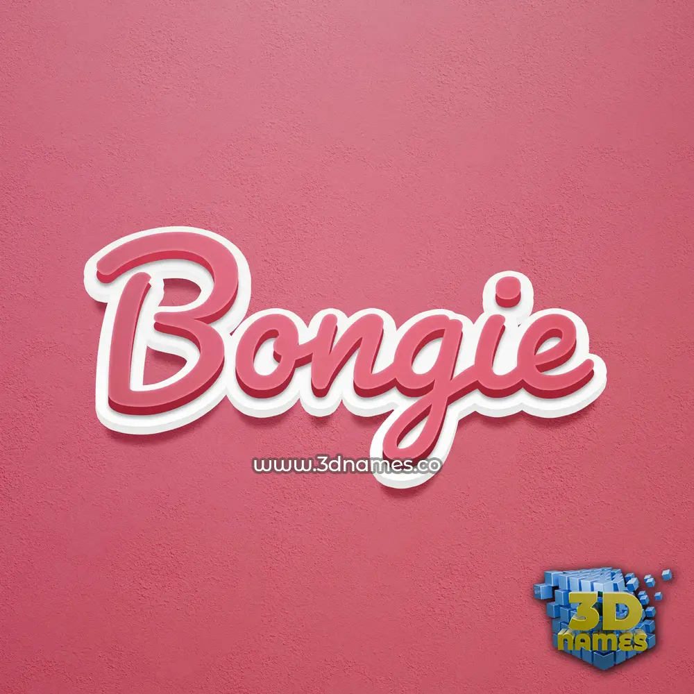 bongie in Red Scribble style - 3D name wallpaper