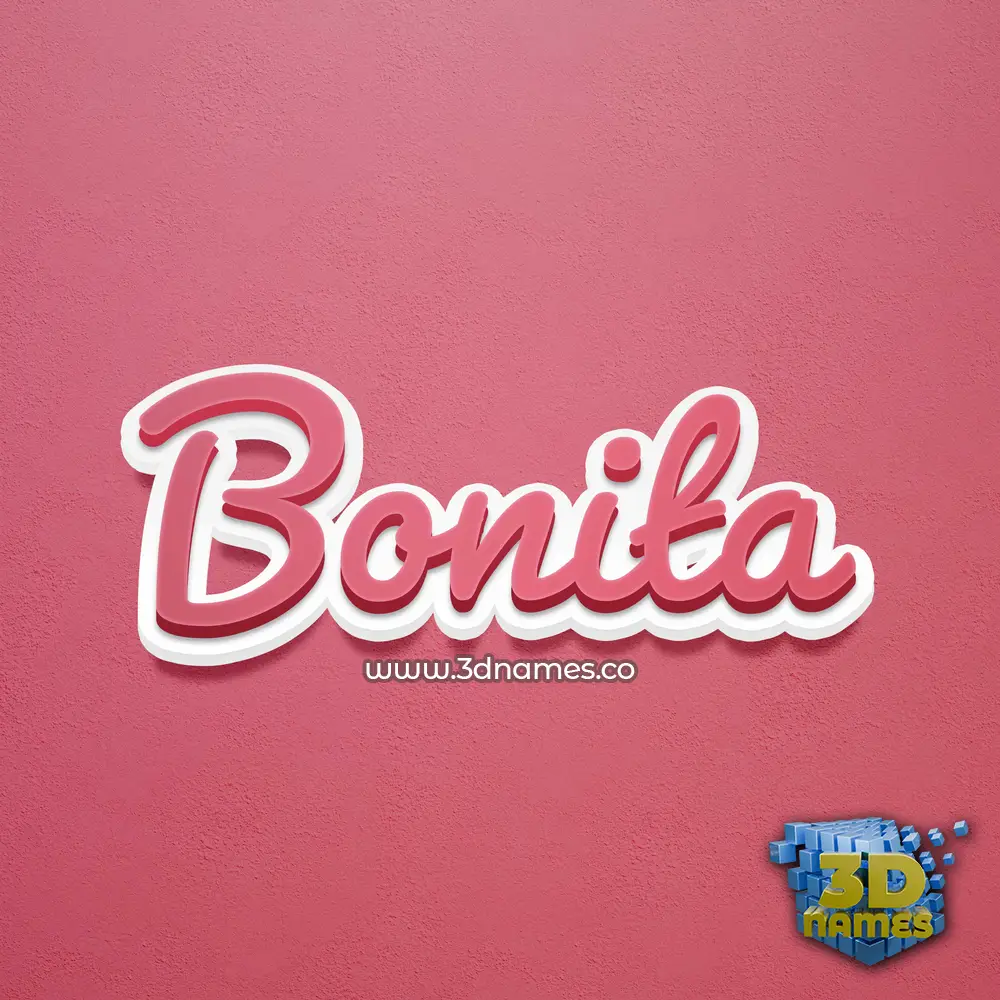 bonita in Red Scribble style - 3D name wallpaper