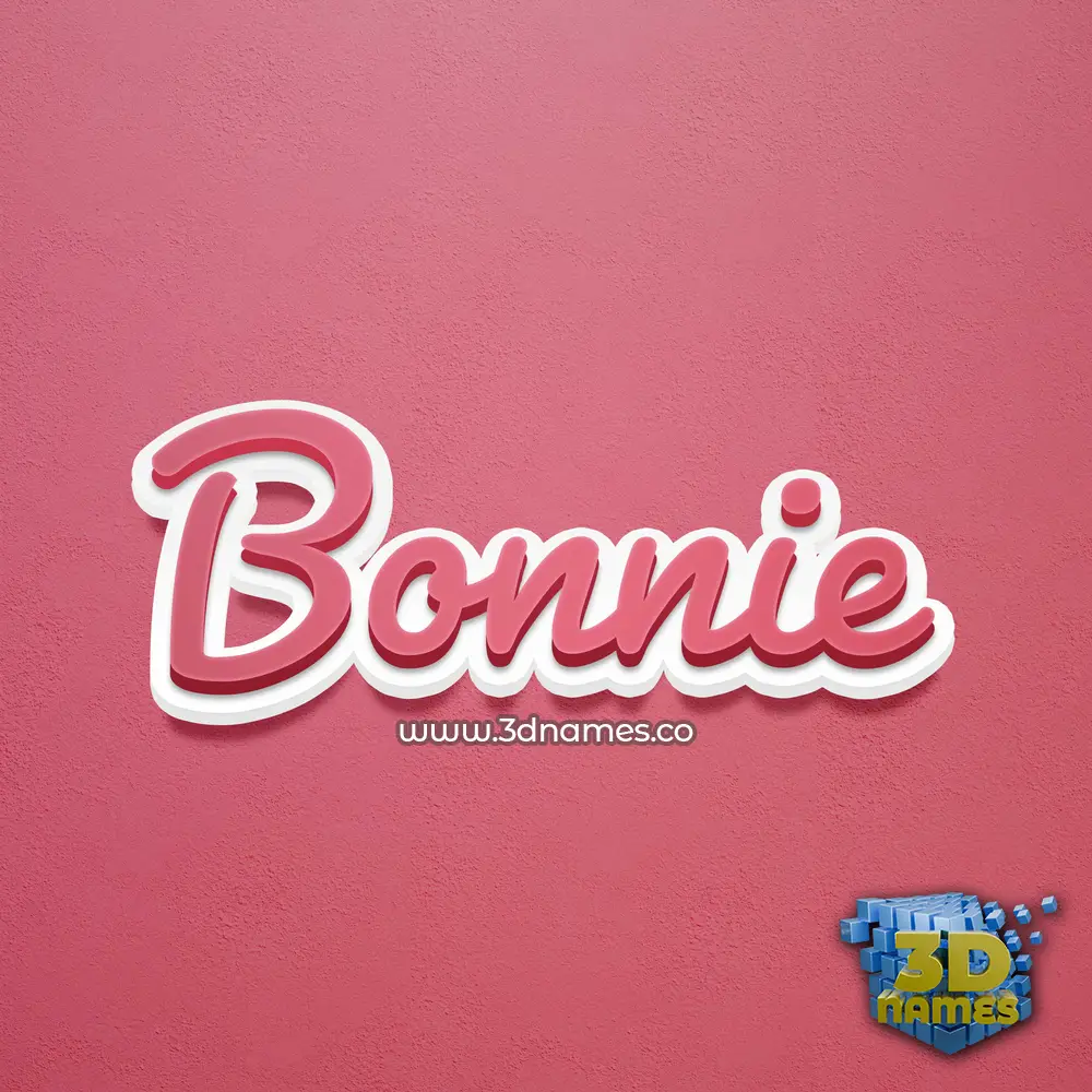 bonnie in Red Scribble style - 3D name wallpaper