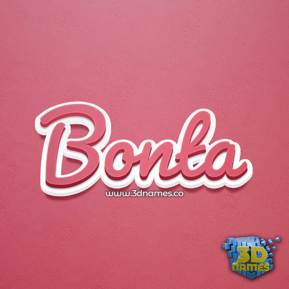 bonta in Red Scribble style - 3D name wallpaper