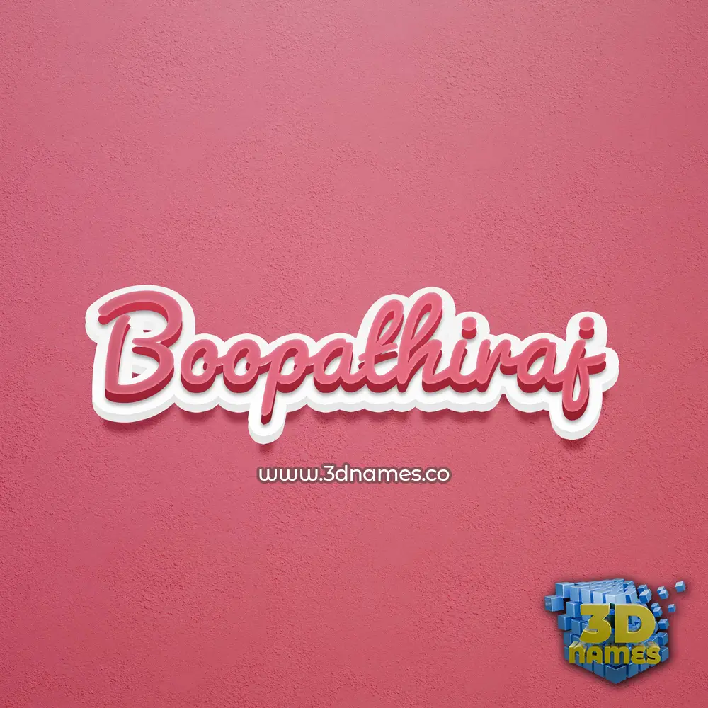 boopathiraj in Red Scribble style - 3D name wallpaper