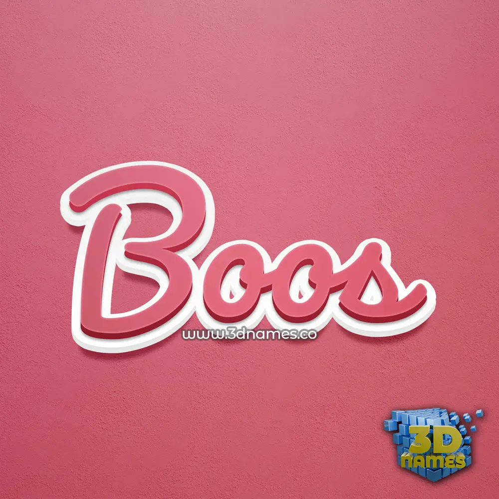 boos in Red Scribble style - 3D name wallpaper