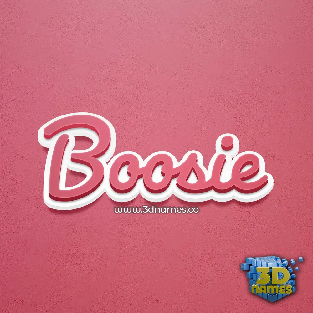 boosie in Red Scribble style - 3D name wallpaper