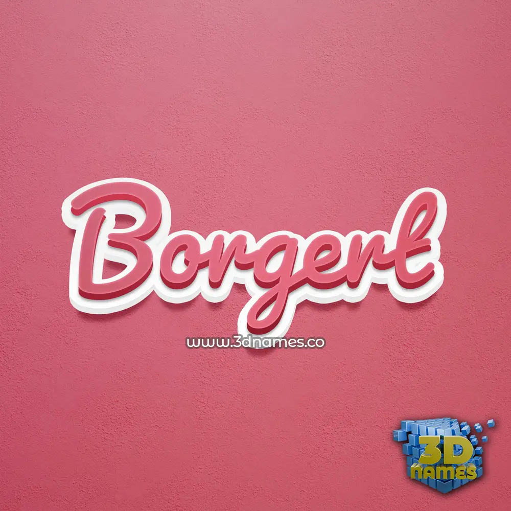 borgert in Red Scribble style - 3D name wallpaper