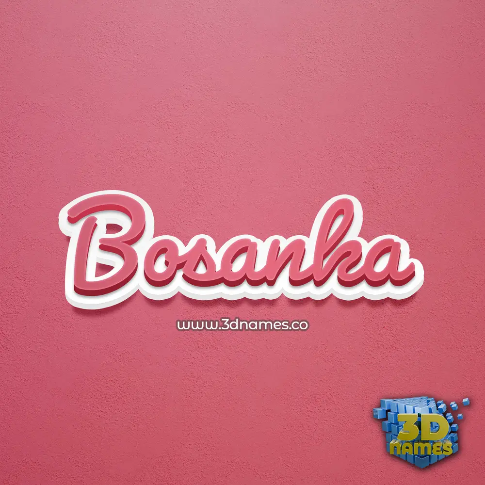 bosanka in Red Scribble style - 3D name wallpaper