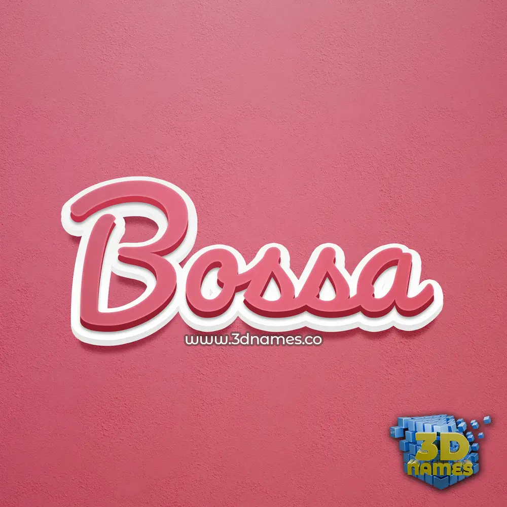 bossa in Red Scribble style - 3D name wallpaper