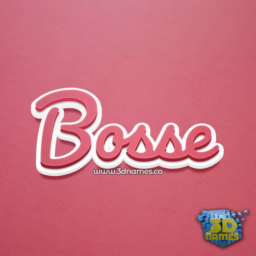 bosse in Red Scribble style - 3D name wallpaper