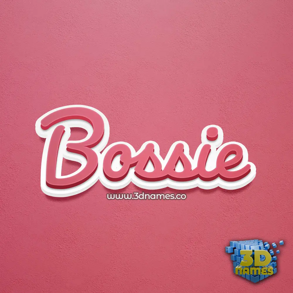 bossie in Red Scribble style - 3D name wallpaper