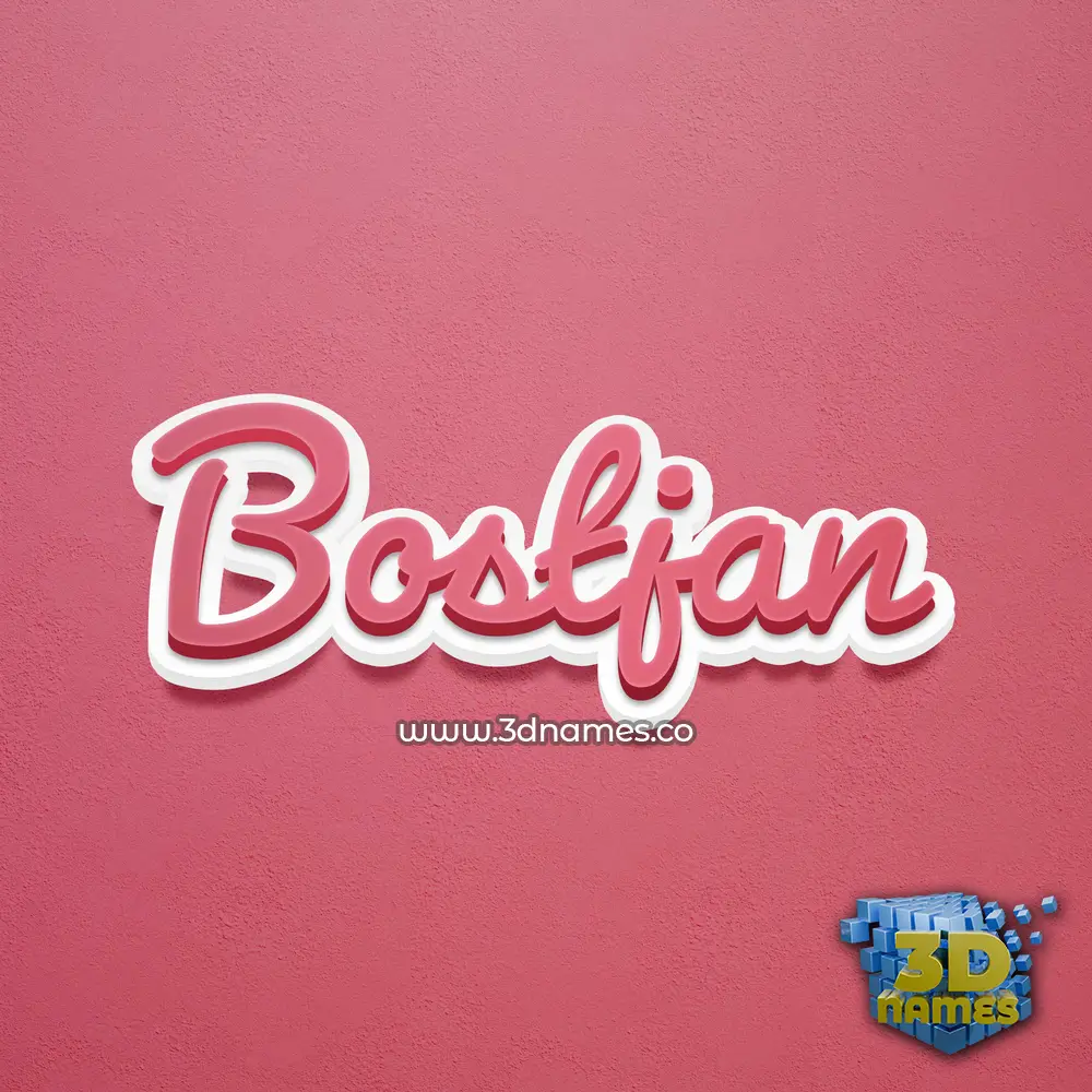 bostjan in Red Scribble style - 3D name wallpaper