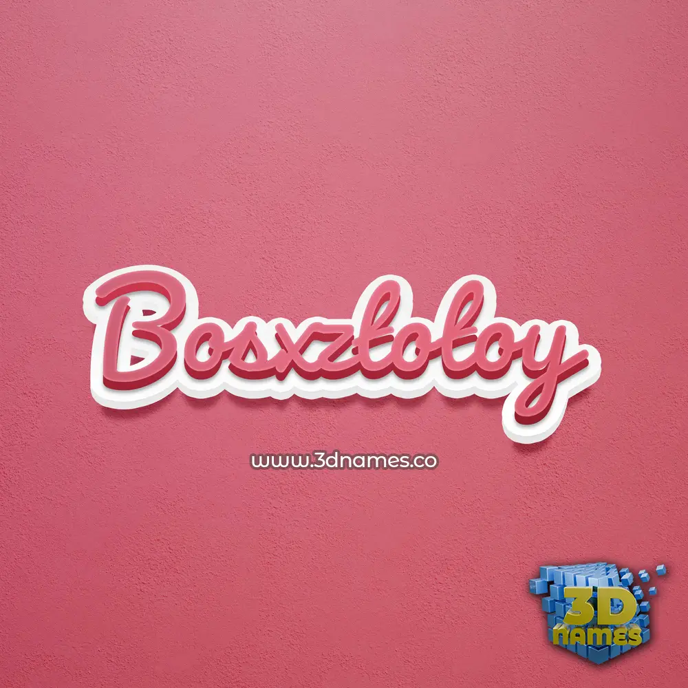 bosxztotoy in Red Scribble style - 3D name wallpaper