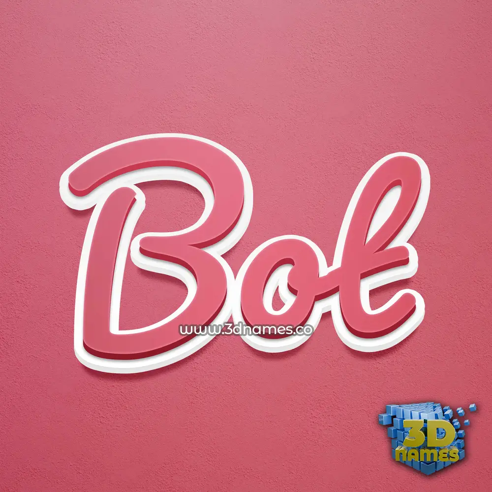 bot in Red Scribble style - 3D name wallpaper
