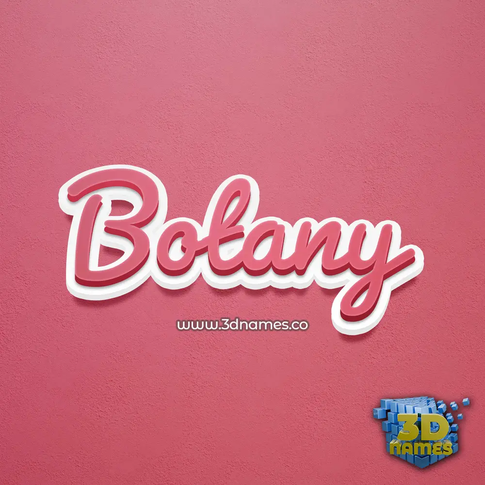 botany in Red Scribble style - 3D name wallpaper