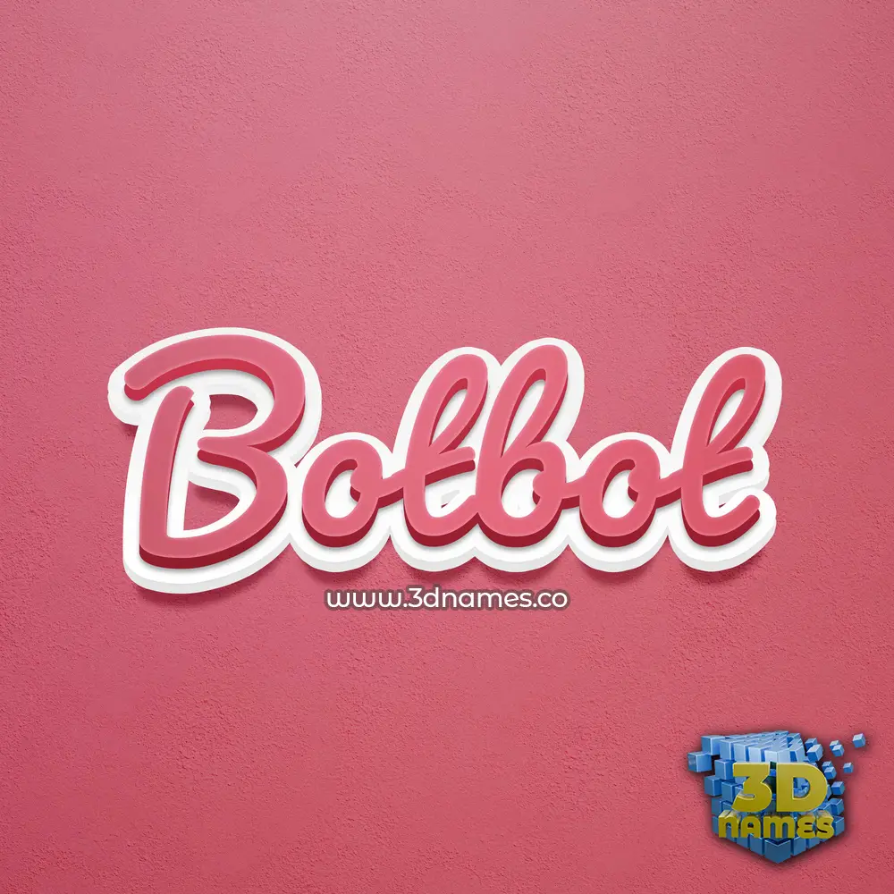 botbot in Red Scribble style - 3D name wallpaper