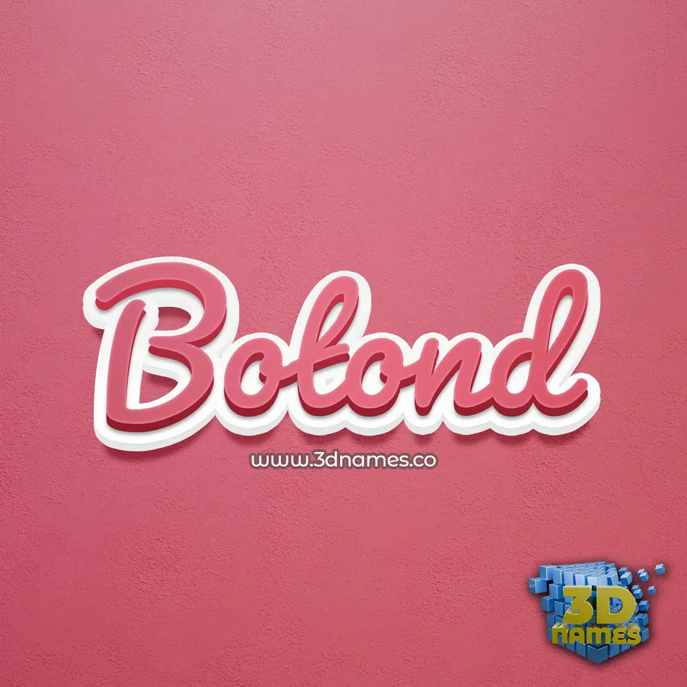 botond in Red Scribble style - 3D name wallpaper