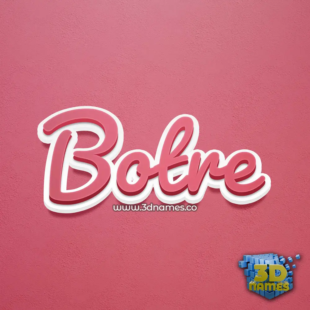 botre in Red Scribble style - 3D name wallpaper