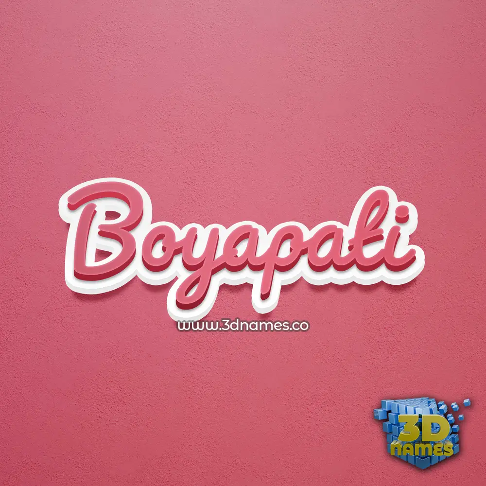 boyapati in Red Scribble style - 3D name wallpaper