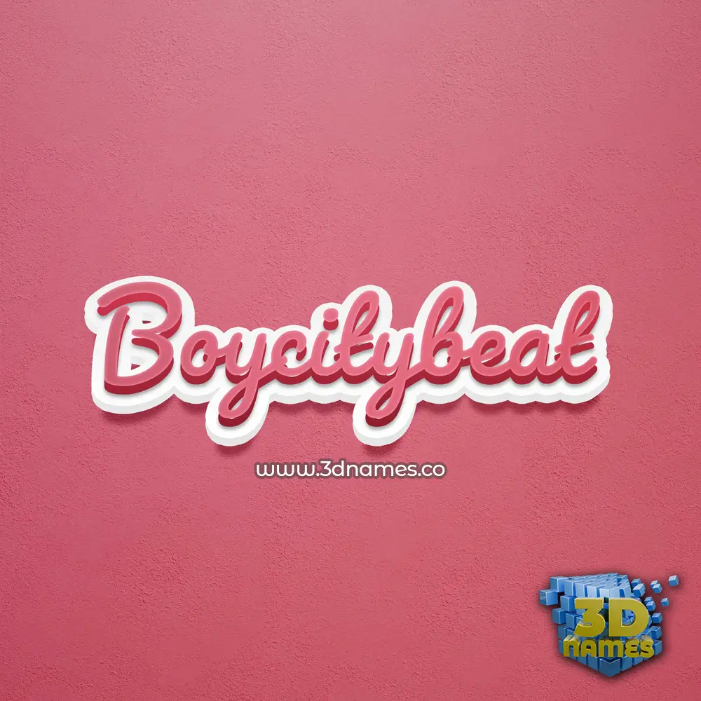 boycitybeat in Red Scribble style - 3D name wallpaper